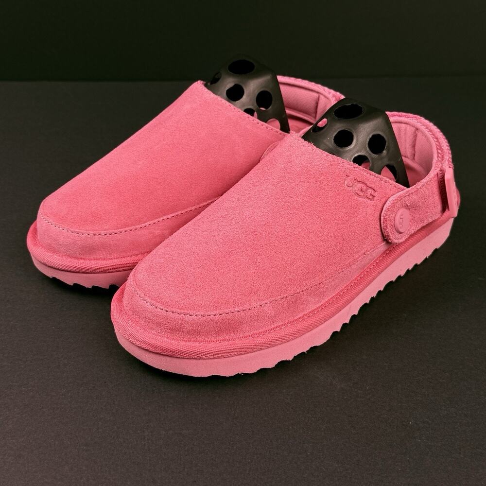 UGG Goldenstar Clog SAMPLE Kids K13 Pink Suede Shoes NEW Rare Comfort Clogs